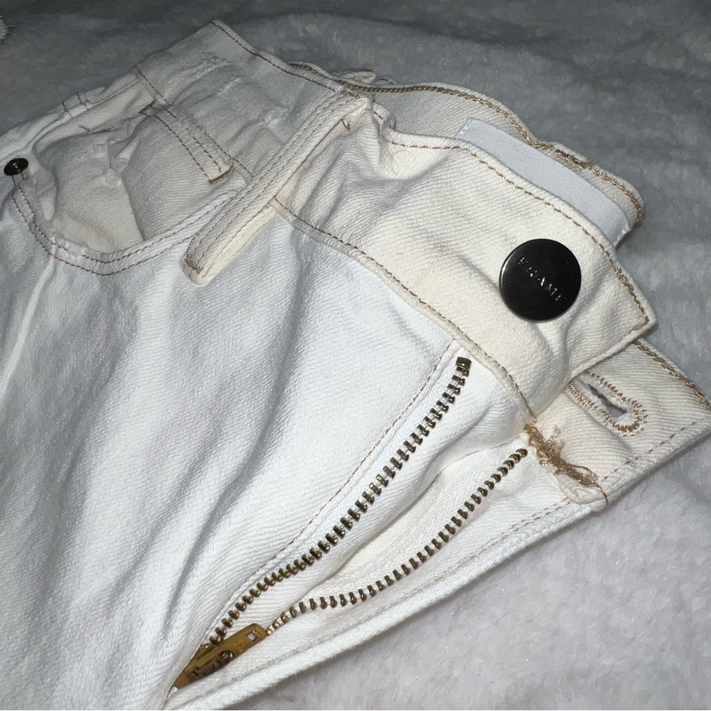 Frame Le High Straight Spring Mix Jeans Two tone cream and white jeans - Picture 11 of 15